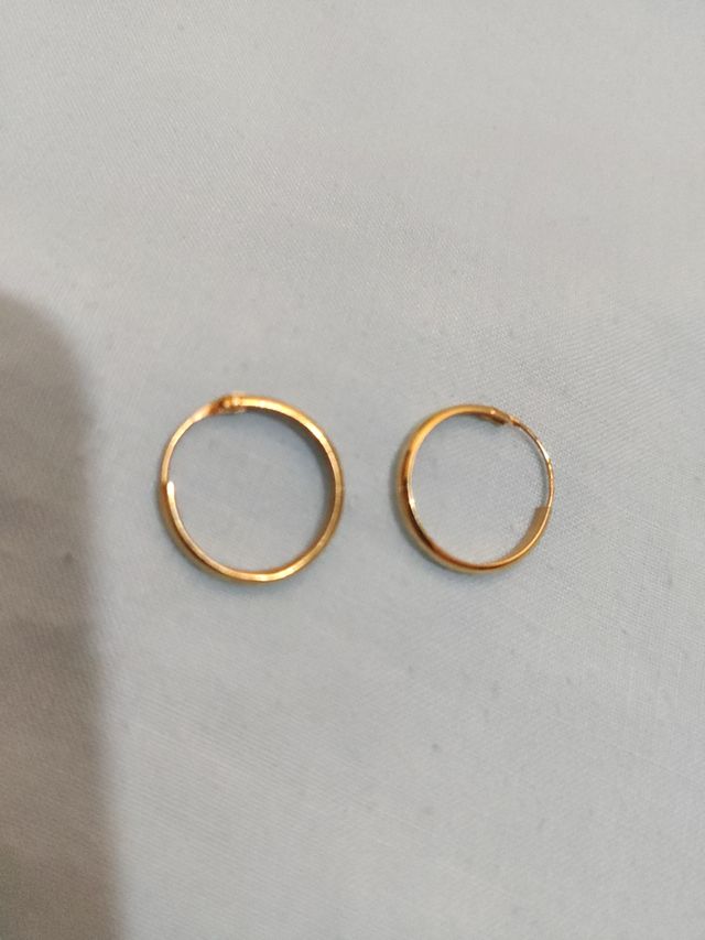 2 Argollas ORO 18k Auténticas