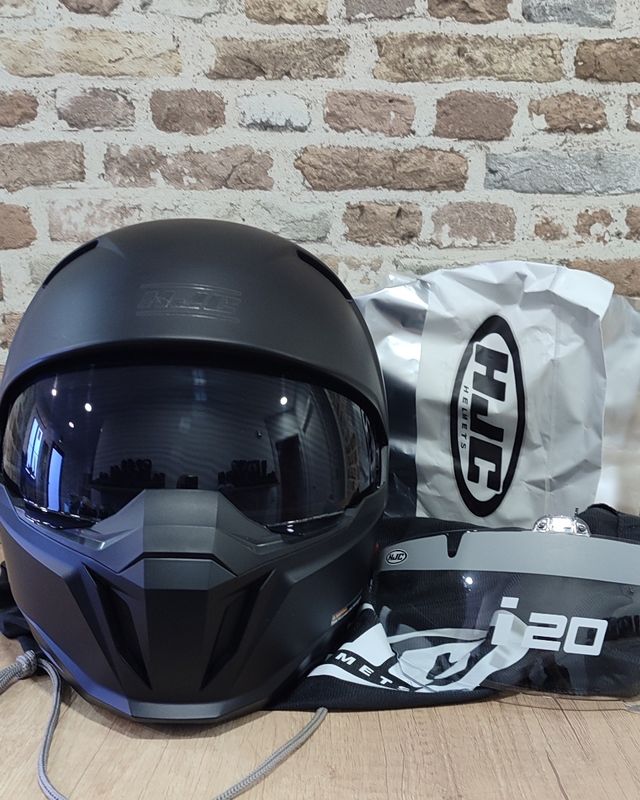Casco HJC i20 Negro talla XS + Pantalla Ahumada