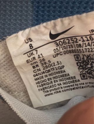 Zapatillas Nike Air Flight Blancas y Azules