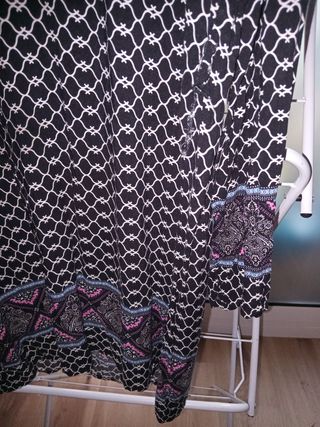 Vestido Boho Negro Multicolor