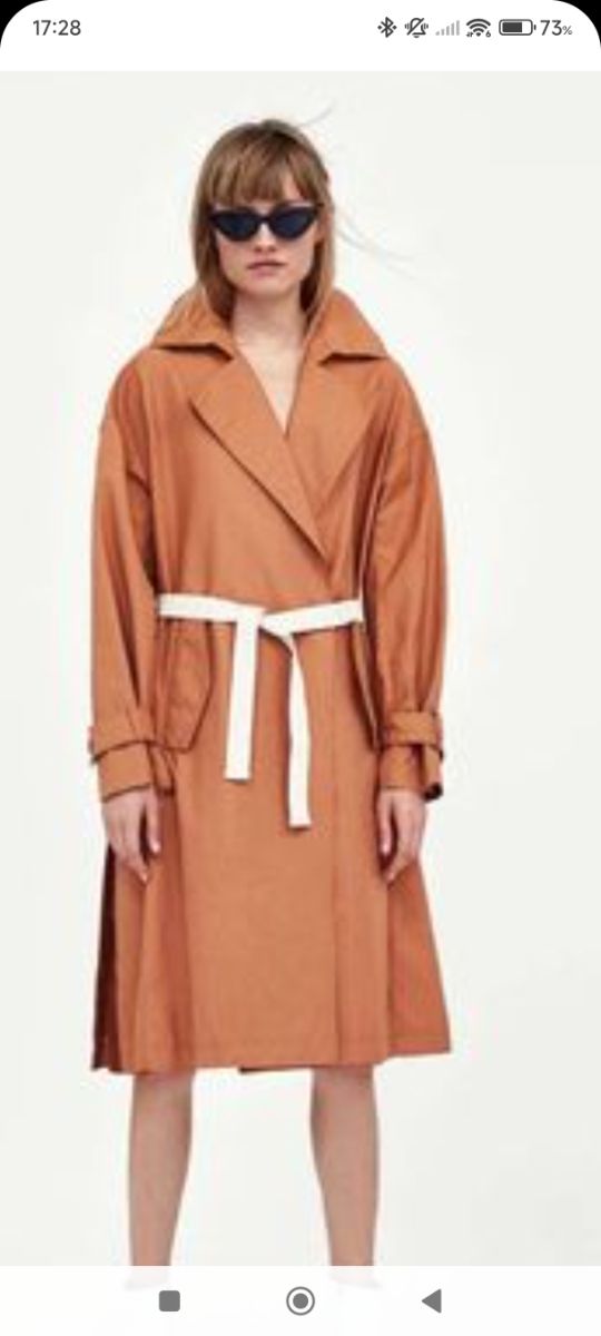 Abrigo mujer Zara marrón