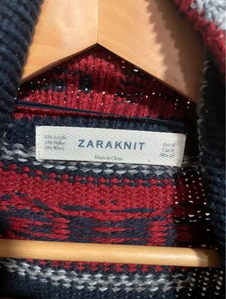 Cárdigan Zara con flecos y estampado