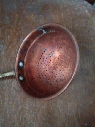 Set Rame Pentole e Colino