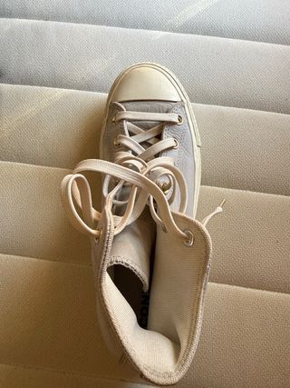 Converse grises de plataforma