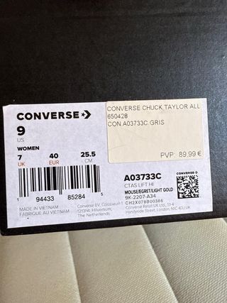 Converse grises de plataforma