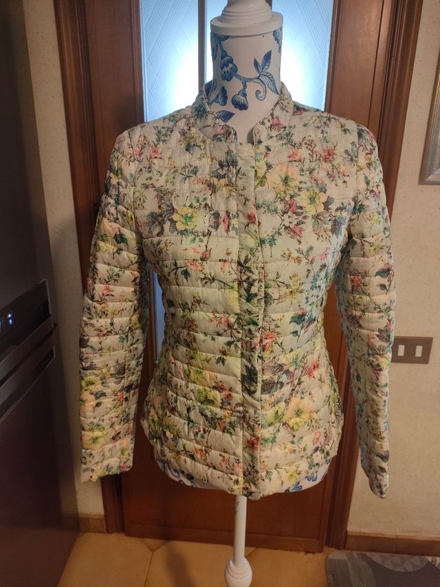 Giacca trapuntata floreale donna tg. S