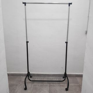 Burro perchero metálico negro