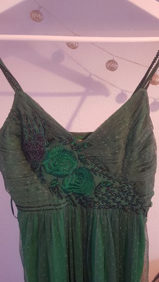Vestido de fiesta verde