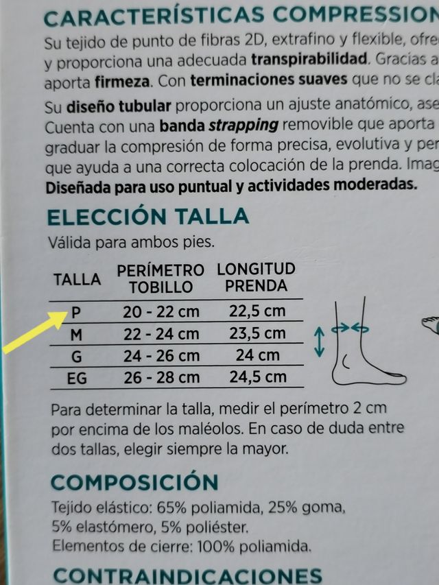 Tobillera vendaje en 8 Farmalastic