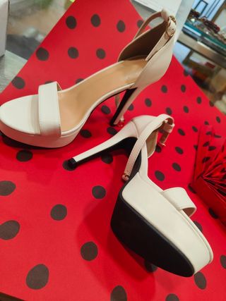 Zapatos de fiesta tacón fino blanco n°36