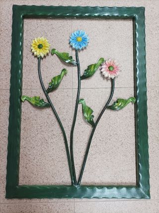Cuadro Forja Artesanal Flores