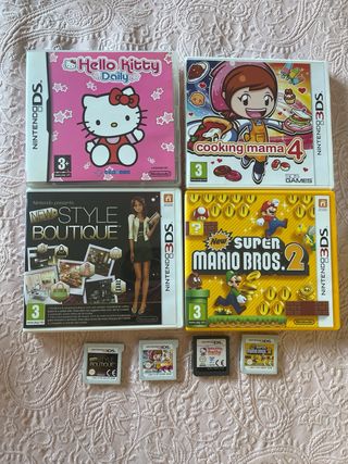 Nintendo 3DS XL Blanca + 9 Juegos y Accesorios