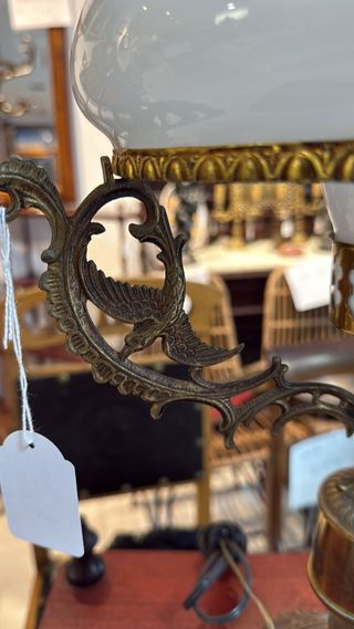 Pareja Lámparas Tulipa Metal y Cristal