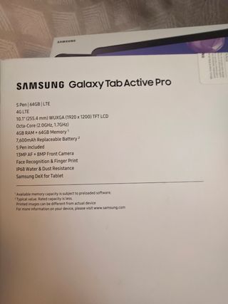 Funda y S Pen Samsung Tab Active Pro sin estrenar