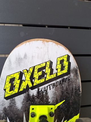 Skateboarding con diseño de lobo