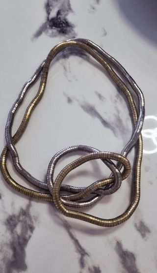 Collar unisex adaptable oro y plata