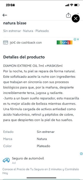 Natura Bissé Diamond Extreme Mask y Sérum