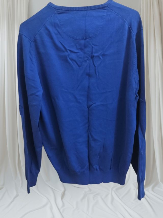 Maglione Massimo Dutti Blu Scollo V Cotone M