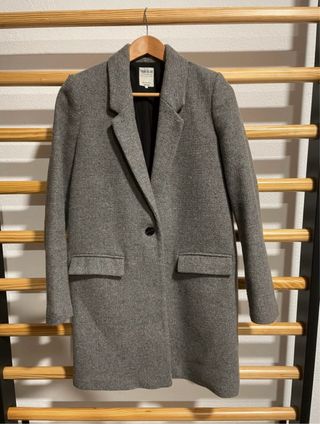 Abrigo paño gris TRAFALUC