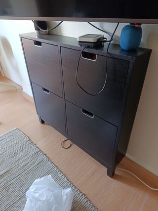 Scarpiera in legno nero