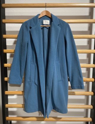 Abrigo paño Stradivarius azul