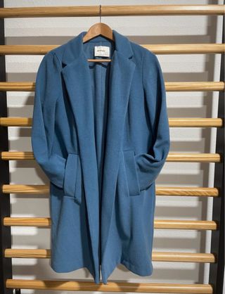 Abrigo paño Stradivarius azul