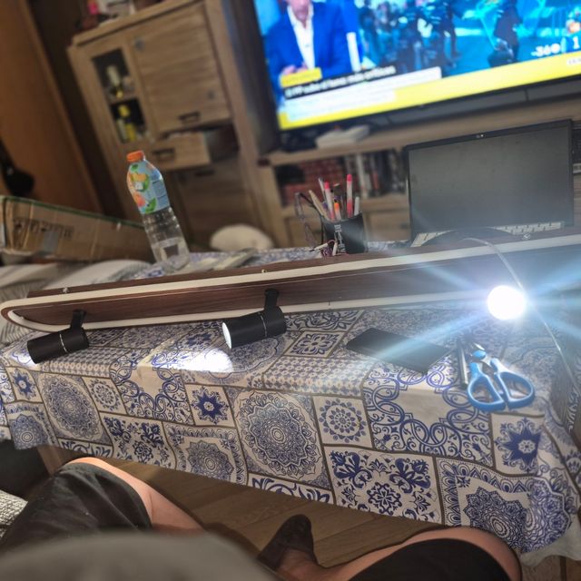 Lámpara Techo LED Moderna Marrón/Blanca radio cont