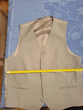 Chaleco de traje gris