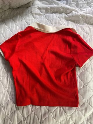 Camiseta Pull&Bear Roja Manga Corta