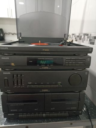 Equipo de música Philips Plata