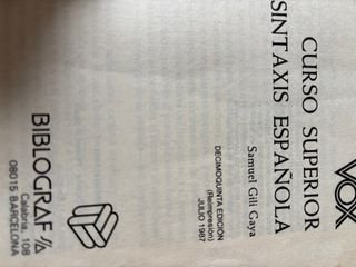 Curso superior de sintaxis española Vox