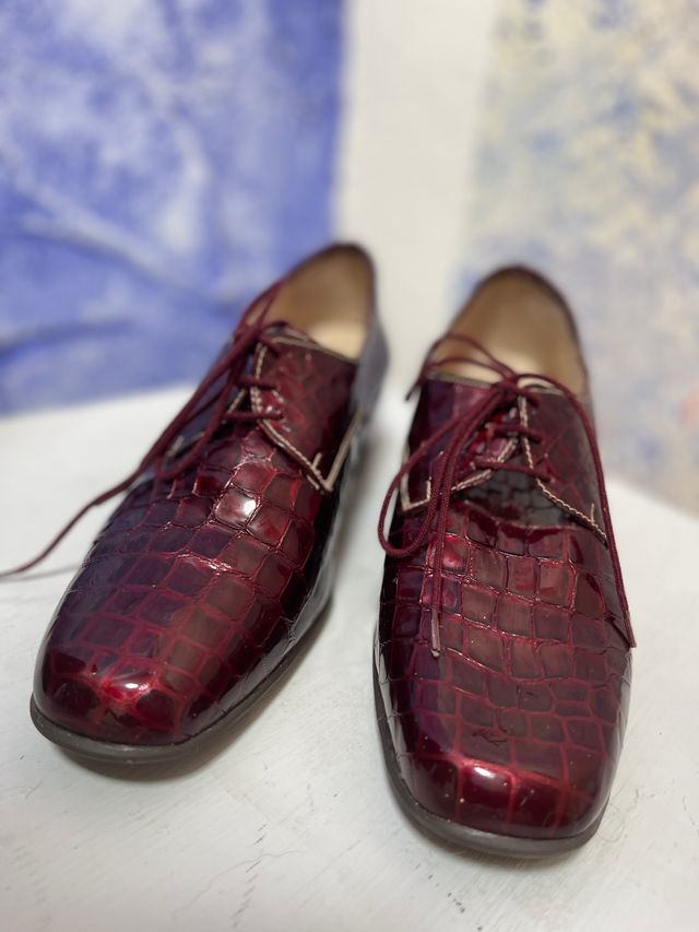 Zapatos de piel Pegasus mujer rojos