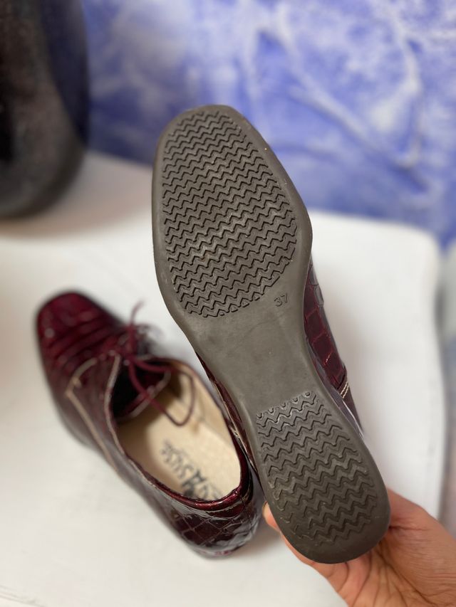 Zapatos de piel Pegasus mujer rojos