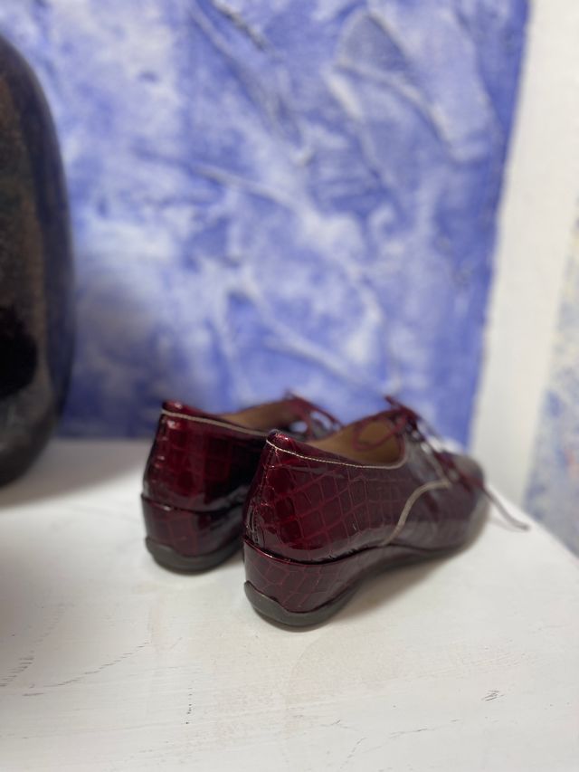 Zapatos de piel Pegasus mujer rojos