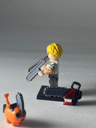 Denji and pochita - Figurine Type Lego Chainsaw 4