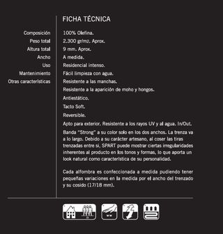 Alfombra Olefina 380x380cm Interior/Exterior Nueva
