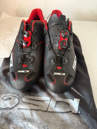 Scarpe Sidi Shot Nero Rosse Ciclismo
