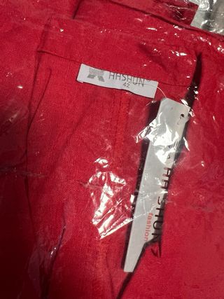 CONJUNTO DE FALDA Y BLUSA ROJO T.42