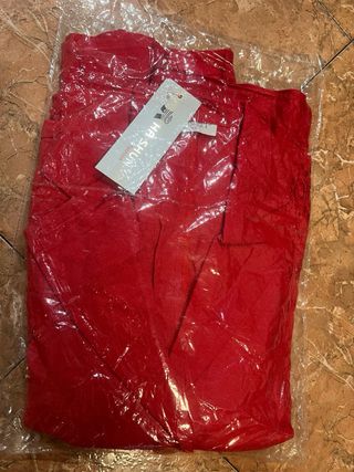 CONJUNTO DE FALDA Y BLUSA ROJO T.42