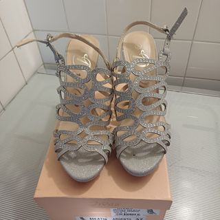 Sandali Diva's tacco 12 argento n.37