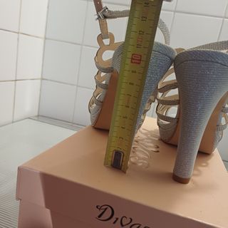 Sandali Diva's tacco 12 argento n.37