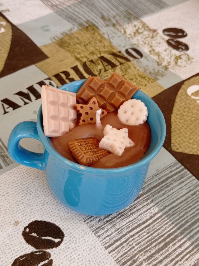 Vela artesanal Tacita Café capuccino  