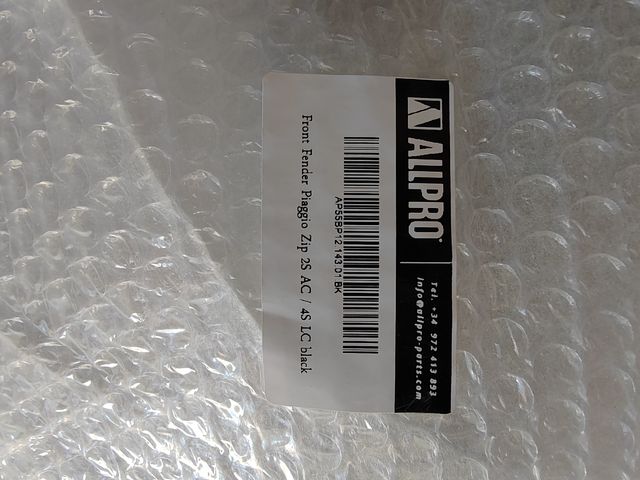 GUARDABARROS DELANTERO ZIP AC 2T/4T