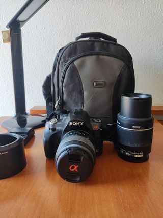 Kit Cámara de fotos Sony alpha 330 como nueva