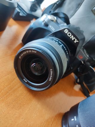 Kit Cámara de fotos Sony alpha 330 como nueva