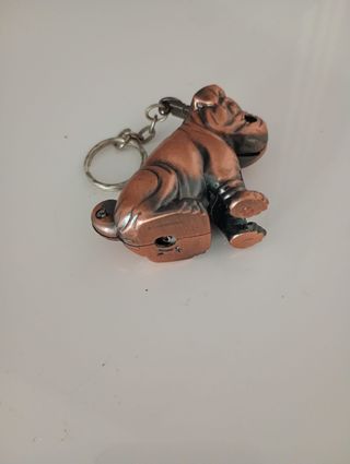 Accendino Cane Antico Rame Ottone