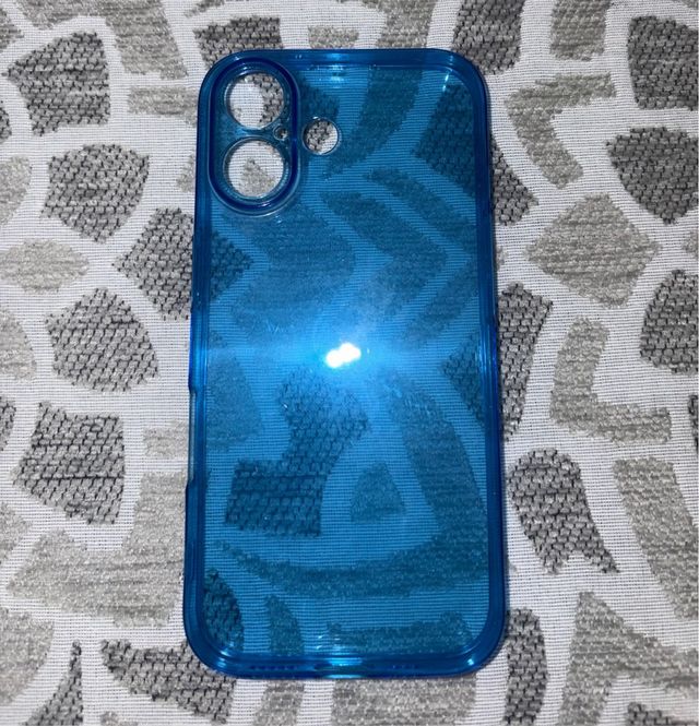 Funda iPhone 16 Silicona Plástica Azul