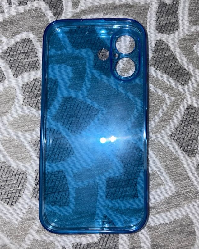 Funda iPhone 16 Silicona Plástica Azul