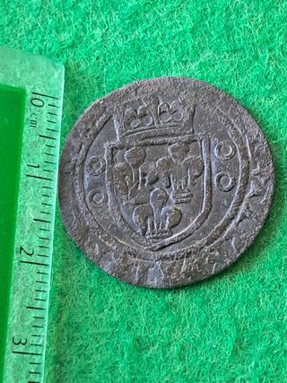 Jeton francés medieval flor de lis