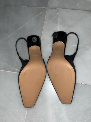 Zapatos Zara Negros Brillantes